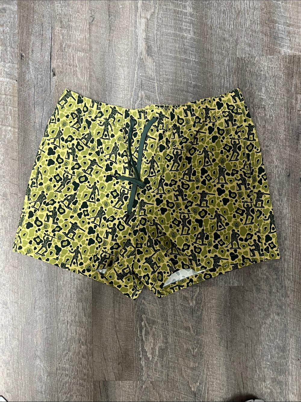 Zero Foxtrot Green Army Men Swim Trunks SIZE XXL, worn once.